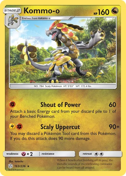 Kommo-o, Pokémon card CEC 163 — Cosmic Eclipse set