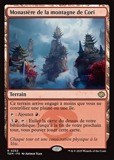 Monastère de la montagne de Cori, carte Magic TDM 252 — extension Tarkir: Dragonstorm