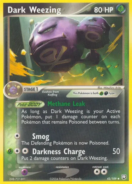 Dark Weezing, Pokémon card TRR 42 — Team Rocket Returns set