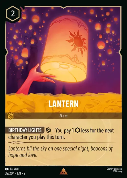 Lantern, Disney Lorcana card CH9-032 — Fabled set