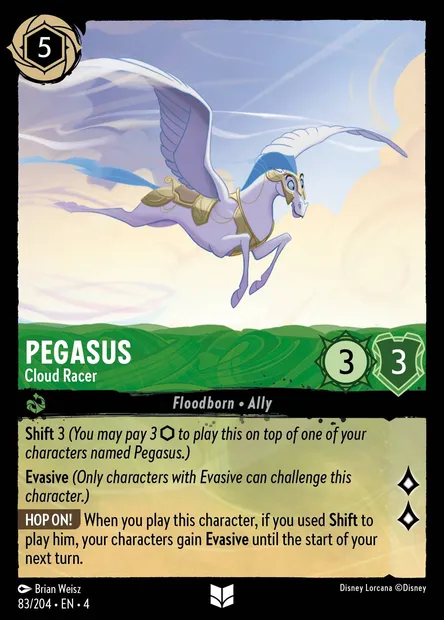 Pegasus - Cloud Racer, Disney Lorcana card CH4-083 — Ursula's Return set