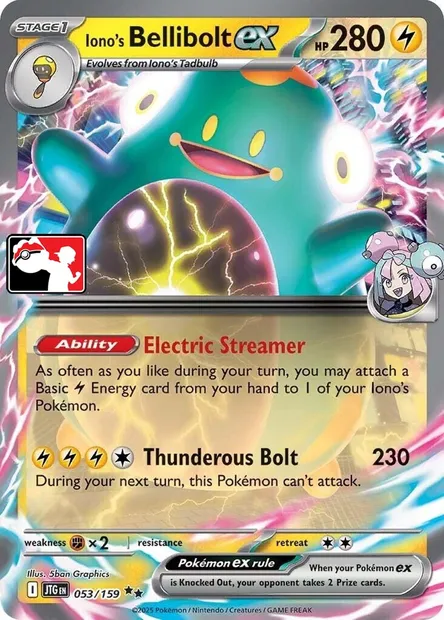 Iono's Bellibolt ex, Pokémon card PPS 053-3 — Play! Pokémon Prize Pack Series set