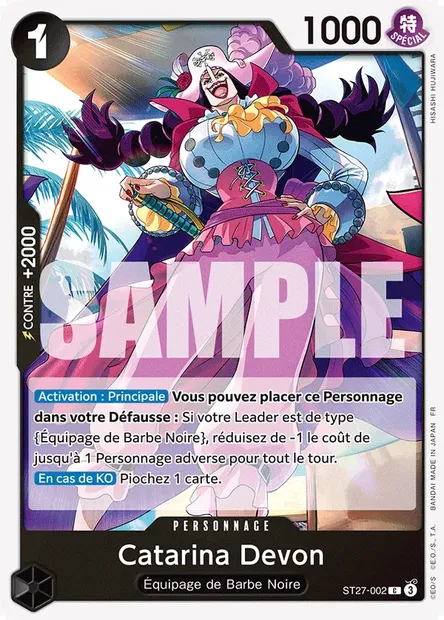 Catarina Devon, carte One Piece ST27-002 — extension NOIR Marshall D. Teach
