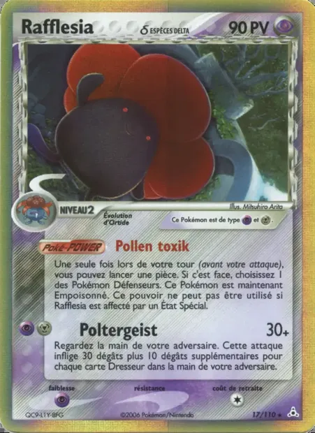 Rafflesia δ, carte Pokémon HP 17 — extension EX Fantômes Holon