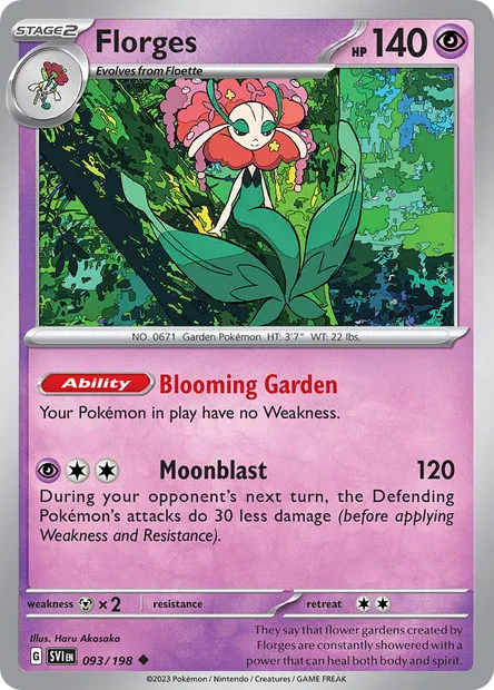 Florges, Pokémon card SVI 093 — Scarlet & Violet set