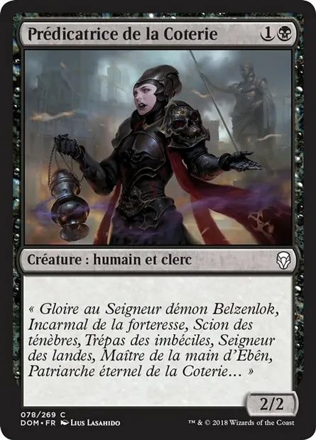 Prédicatrice de la Coterie, carte Magic DOM 78 — extension Dominaria