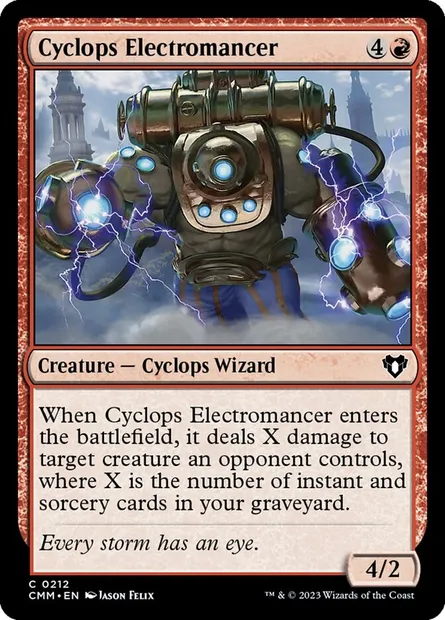 Cyclops Electromancer, Magic card CMM 212 — Commander Masters set
