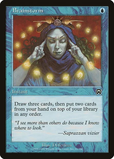 Brainstorm, Magic card MMQ 61 — Mercadian Masques set
