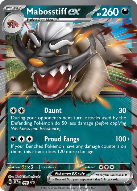Mabosstiff ex, Pokémon card PR-SV 086 — SVP Black Star Promos set