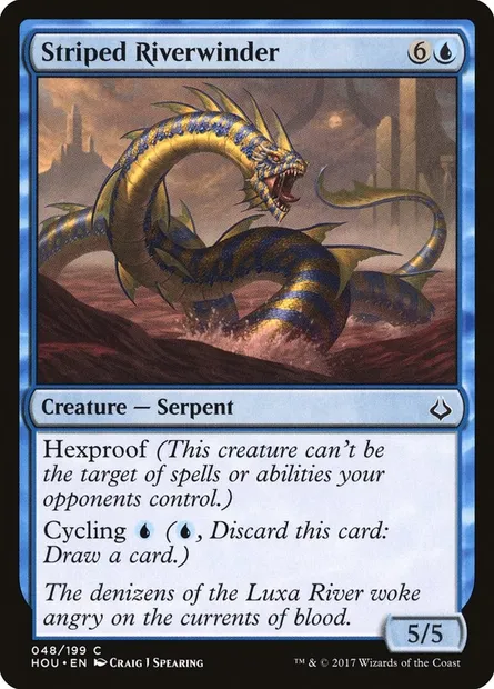 Striped Riverwinder, Magic card HOU 48 — Hour of Devastation set