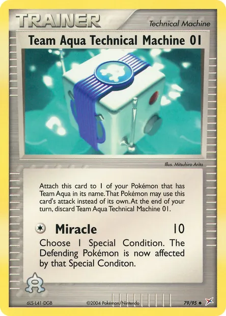 Team Aqua Technical Machine 01, Pokémon card MA 79 — Team Magma vs Team Aqua set