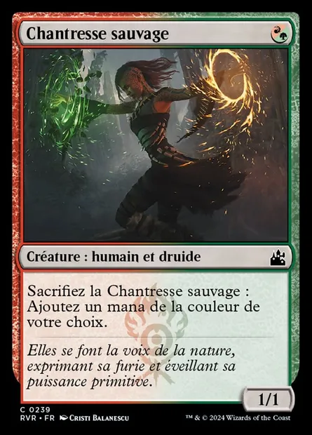 Chantresse sauvage, carte Magic RVR 239 — extension Ravnica Remastered