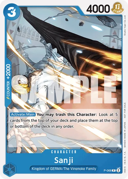 Sanji, carte One Piece P-068 — extension Carte promo