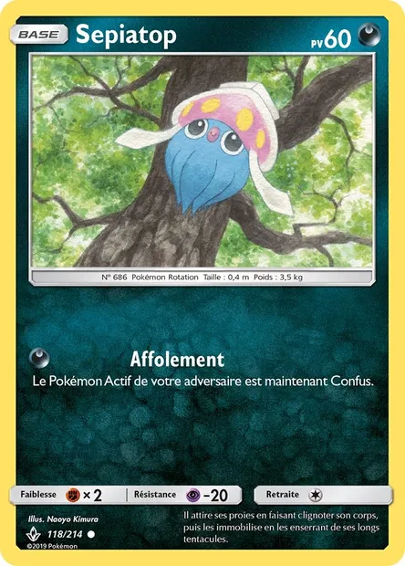 Sepiatop, carte Pokémon UNB 118 — extension Alliance Infaillible