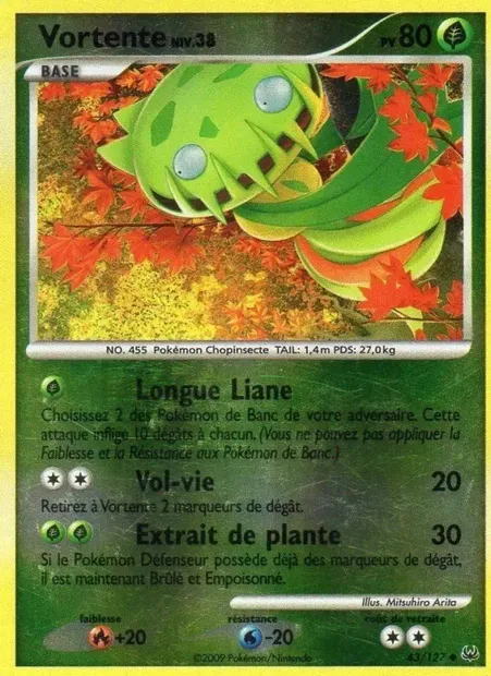 Vortente, carte Pokémon PL 43 — extension Platine