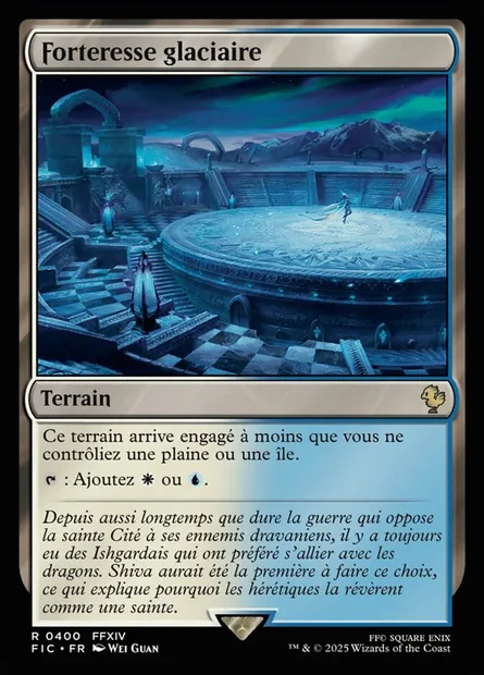 Forteresse glaciaire, carte Magic FIC 400 — extension Final Fantasy Commander