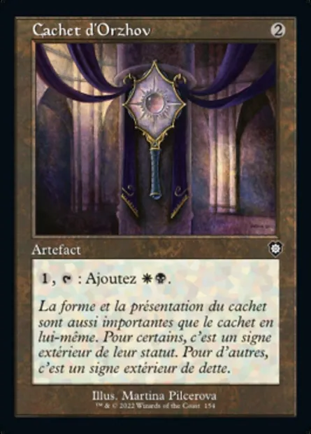 Cachet d'Orzhov, carte Magic BRC 154 — extension The Brothers' War Commander