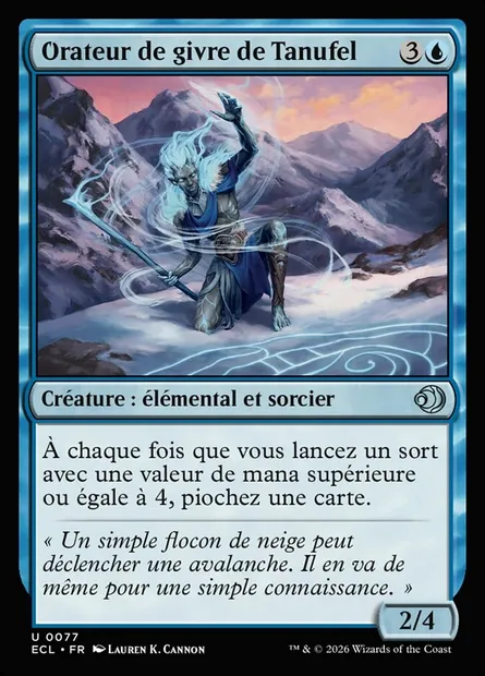 Orateur de givre de Tanufel, carte Magic ECL 77 — extension Lorwyn Eclipsed
