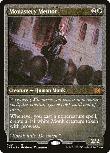 Monastery Mentor, Magic card 2X2 420 — Double Masters 2022 set