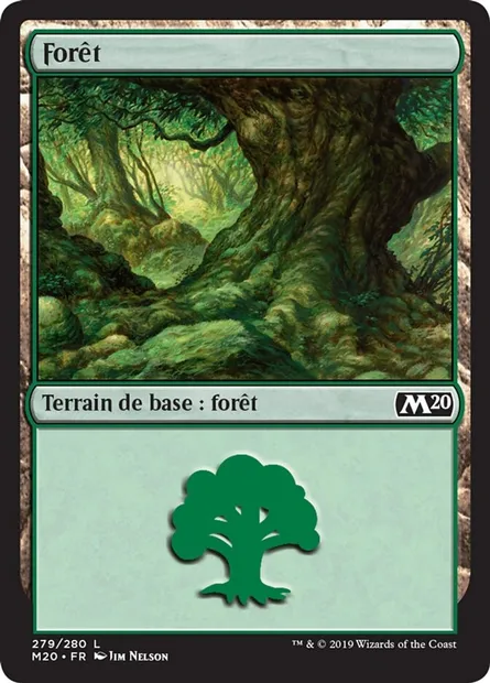 Forêt, carte Magic M20 279 — extension Core Set 2020