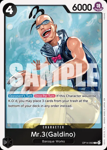 Mr.3(Galdino), One Piece card OP14-092 — THE AZURE SEA’S SEVEN set