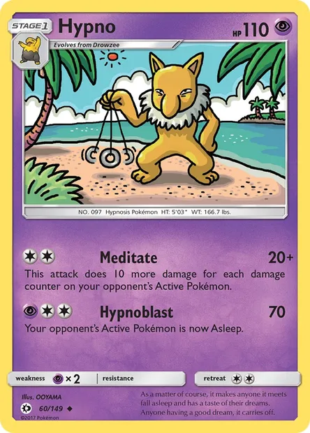 Hypno, Pokémon card SUM 60 — Sun & Moon set