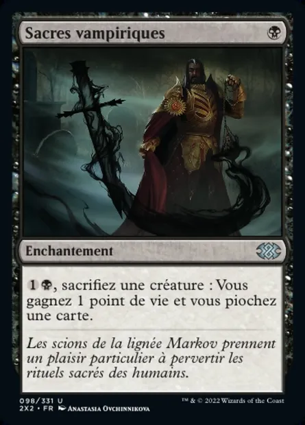 Sacres vampiriques, carte Magic 2X2 98 — extension Double Masters 2022