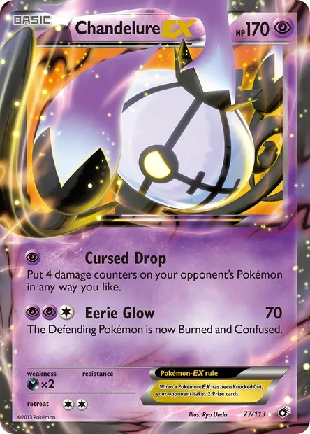 Chandelure-EX, Pokémon card LTR 77 — Legendary Treasures set