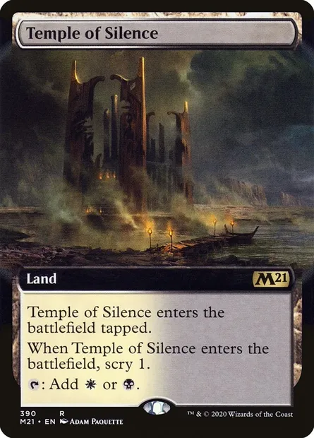 Temple of Silence, Magic card M21 390 — Core Set 2021 set