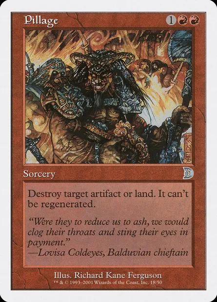 Pillage, Magic card DKM 18 — Deckmasters set