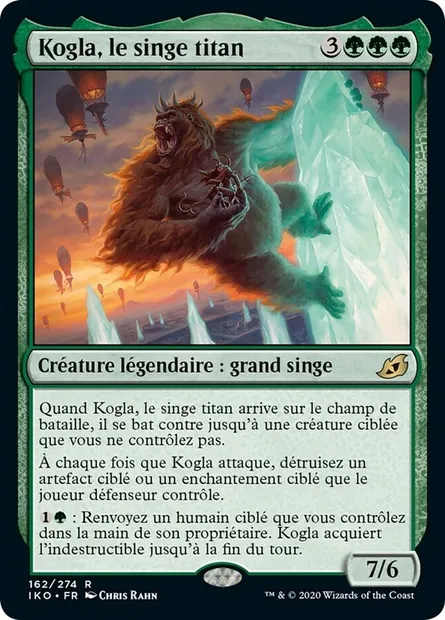 Kogla, le singe titan, carte Magic IKO 162 — extension Ikoria: Lair of Behemoths