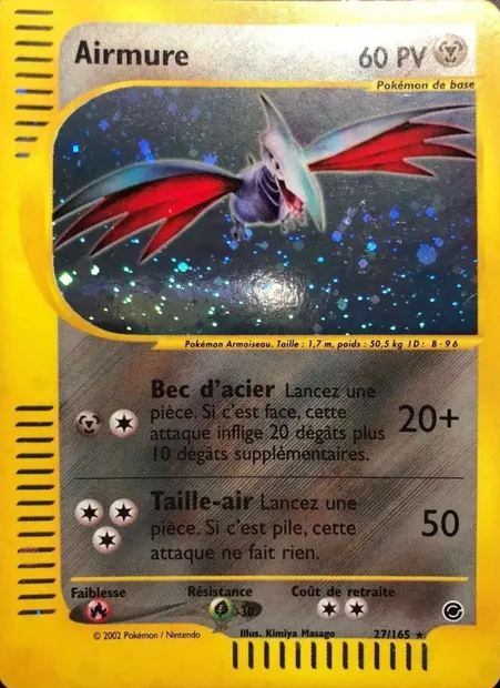 Airmure, carte Pokémon EX 27 — extension Expedition