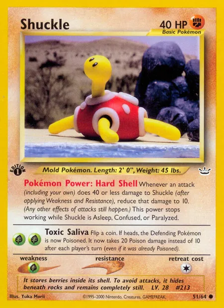 Shuckle, Pokémon card NR 51 — Neo Revelation set