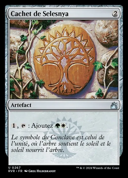 Cachet de Selesnya, carte Magic RVR 267 — extension Ravnica Remastered