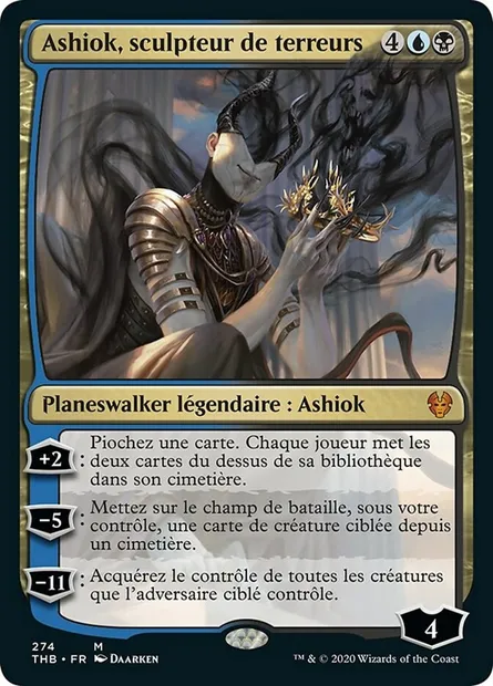 Ashiok, sculpteur de terreurs, carte Magic THB 274 — extension Theros Beyond Death