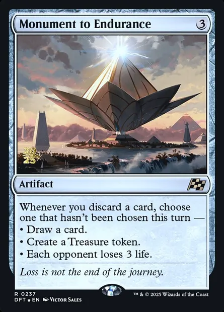 Monument à la résilience, carte Magic PDFT 237s — extension Aetherdrift Promos