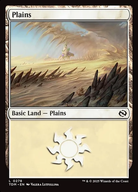 Plains, Magic card TDM 278 — Tarkir: Dragonstorm set