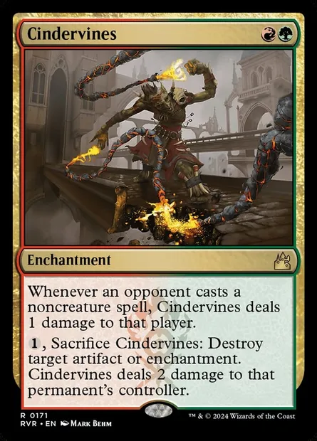 Cindervines, Magic card RVR 171 — Ravnica Remastered set