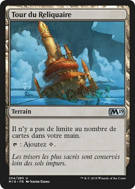 Tour du Reliquaire, carte Magic M19 254 — extension Core Set 2019