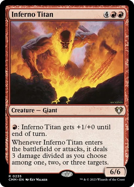 Inferno Titan, Magic card CMM 235 — Commander Masters set