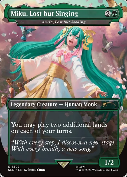 Azusa, Lost but Seeking, Magic card SLD 1597 — Secret Lair Drop set