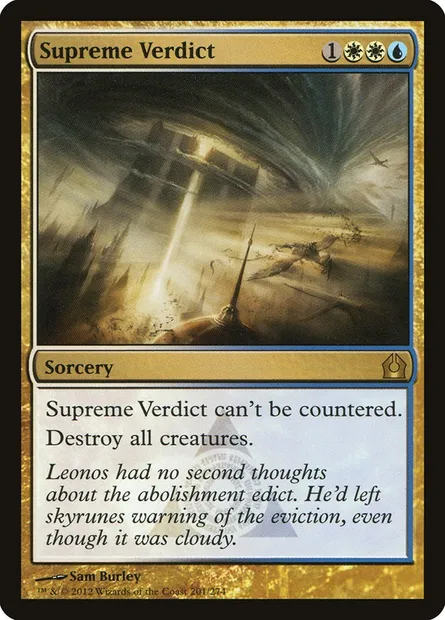 Supreme Verdict, Magic card RTR 201 — Return to Ravnica set