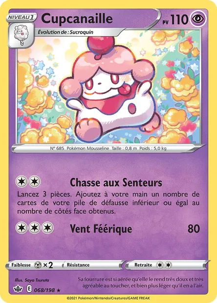 Cupcanaille, carte Pokémon CRE 68 — extension Règne de Glace