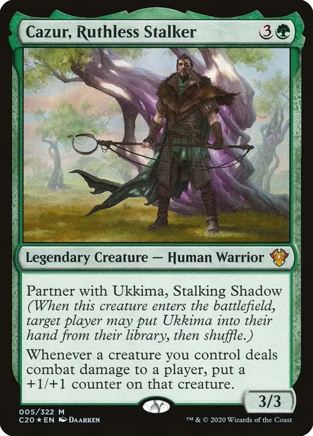 Cazur, Ruthless Stalker, Magic card C20 5 — Commander 2020 set