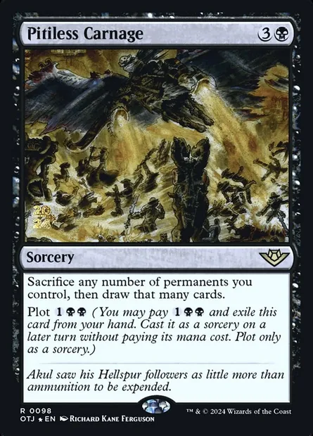 Pitiless Carnage, Magic card POTJ 98s — Outlaws of Thunder Junction Promos set