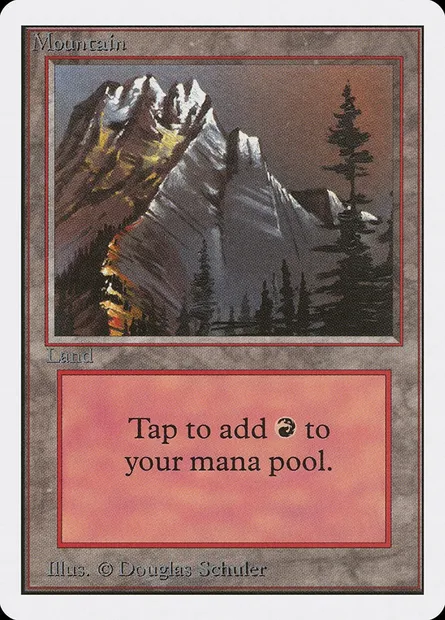 Montagne, carte Magic 2ED 297 — extension Unlimited Edition
