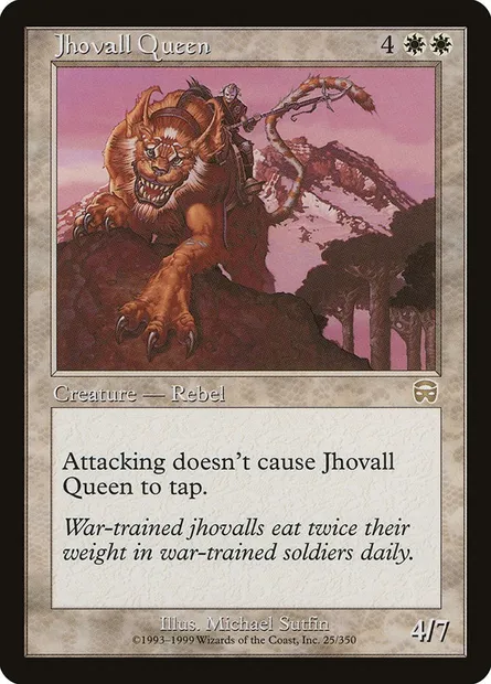 Jhovall Queen, Magic card MMQ 25 — Mercadian Masques set