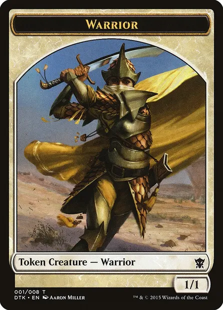 Warrior, Magic card TDTK 1 — Dragons of Tarkir Tokens set
