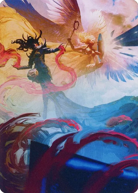 Drana and Linvala // Drana and Linvala, Magic card AMOM 58 — March of the Machine Art Series set