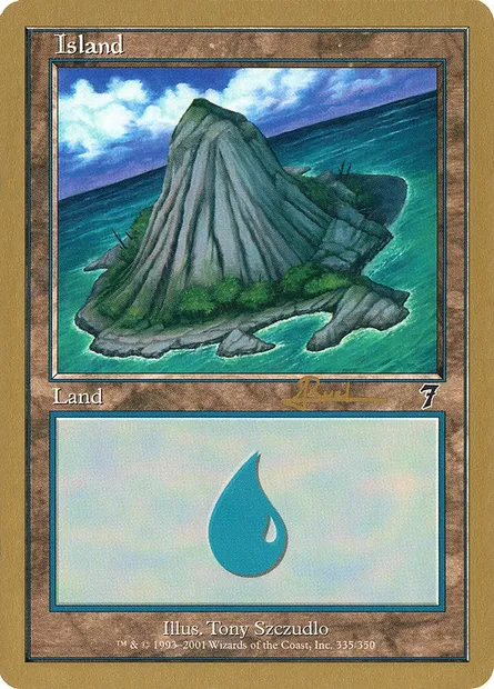 Island, Magic card WC01 ar335 — World Championship Decks 2001 set